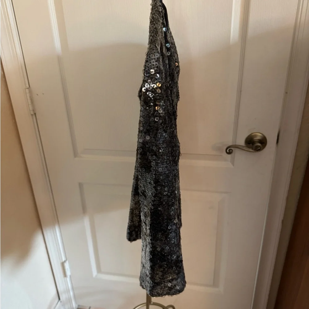 Louis Vuitton Gray/Black Sequin 3/4 Sleeve Blouse - Picture 4 of 8
